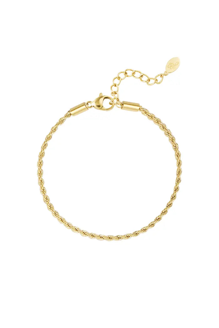 Armband twisted goud