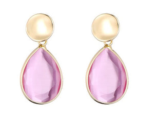 Oorbellen Cateye roze