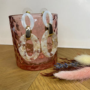 Oorbellen Resin beige