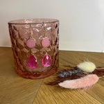 Afbeelding in Gallery-weergave laden, Oorbellen glaskralen roze
