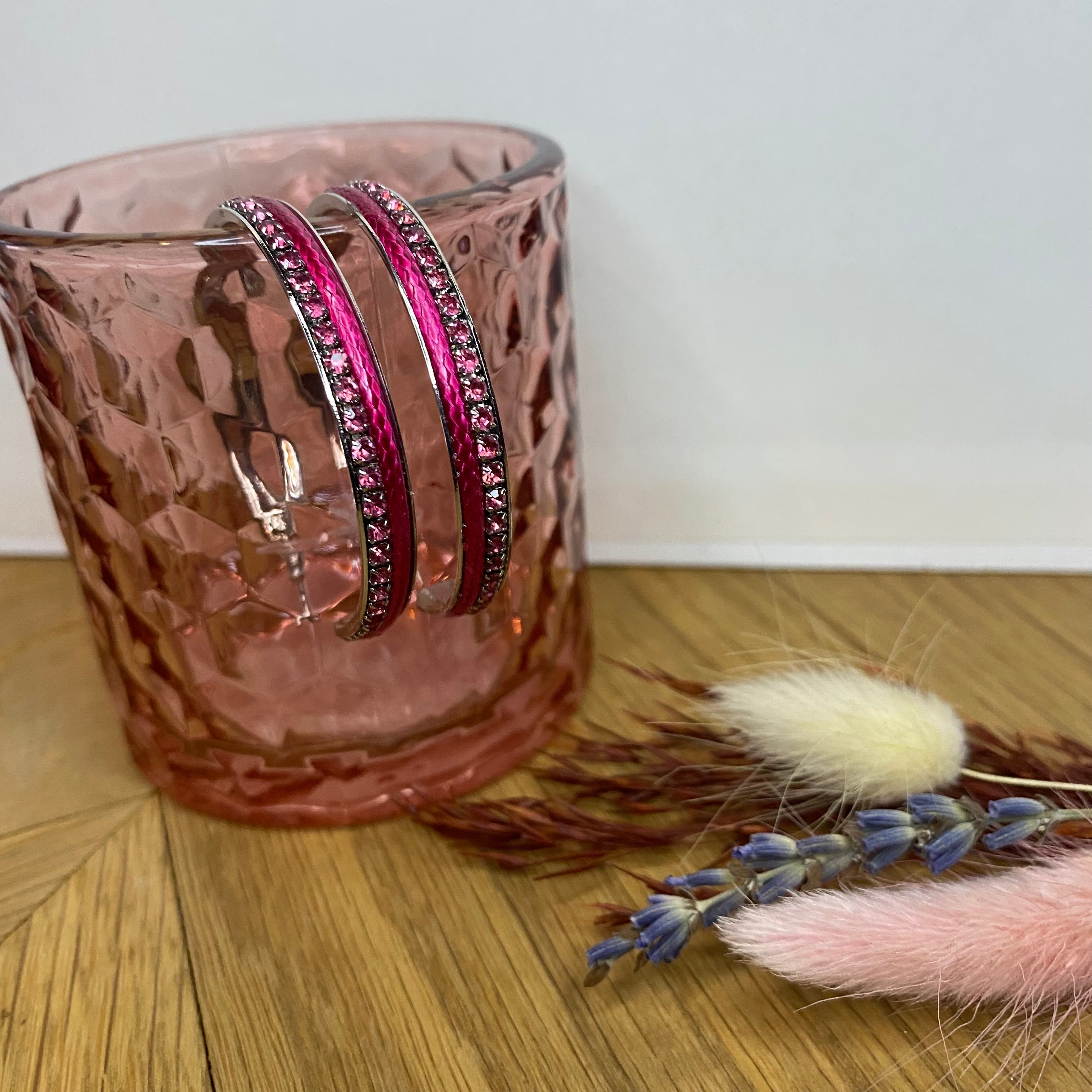Oorringen roze